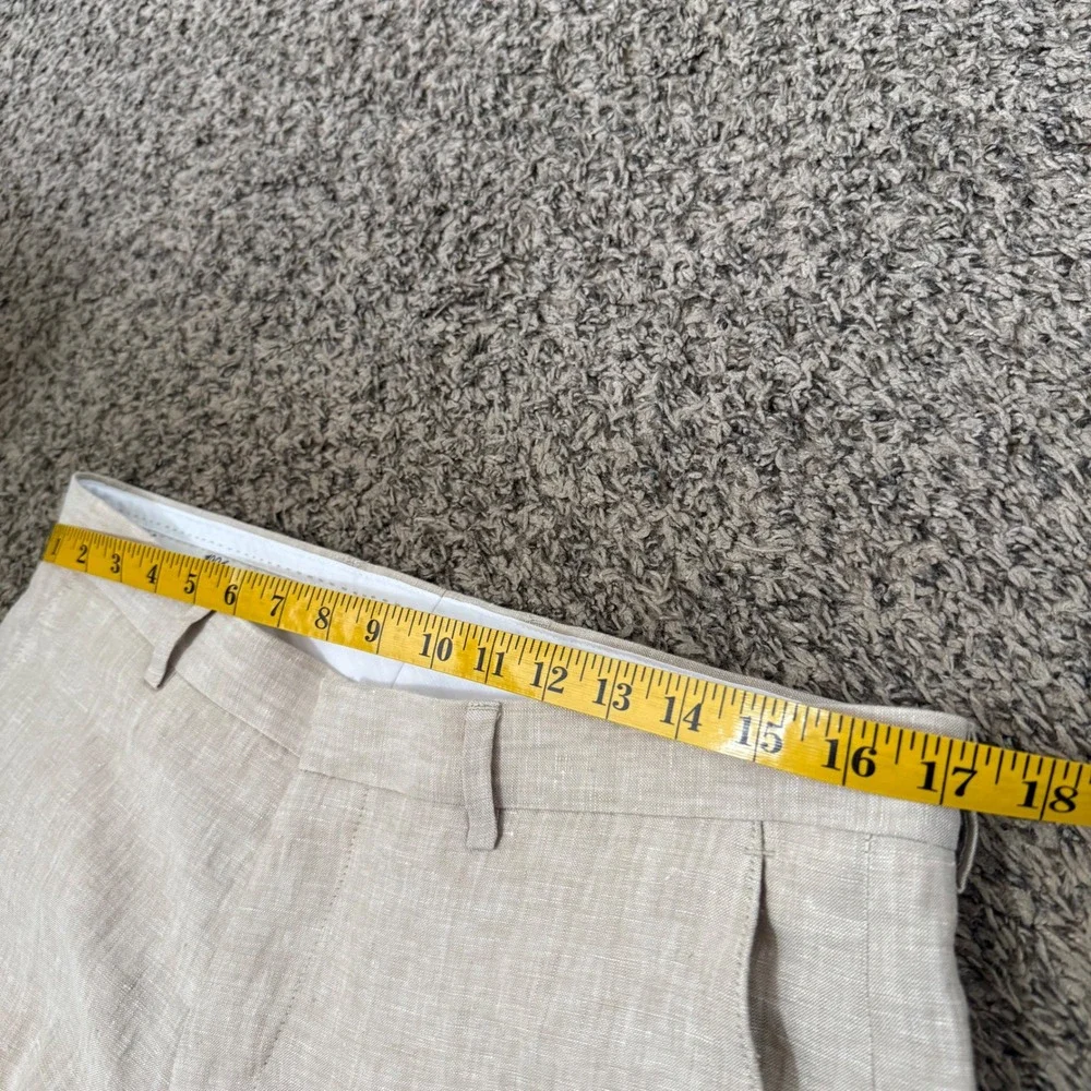 JOS A BANK 1905 Mens Tan Linen Blend Dress‎ Pants Size 34 Regular